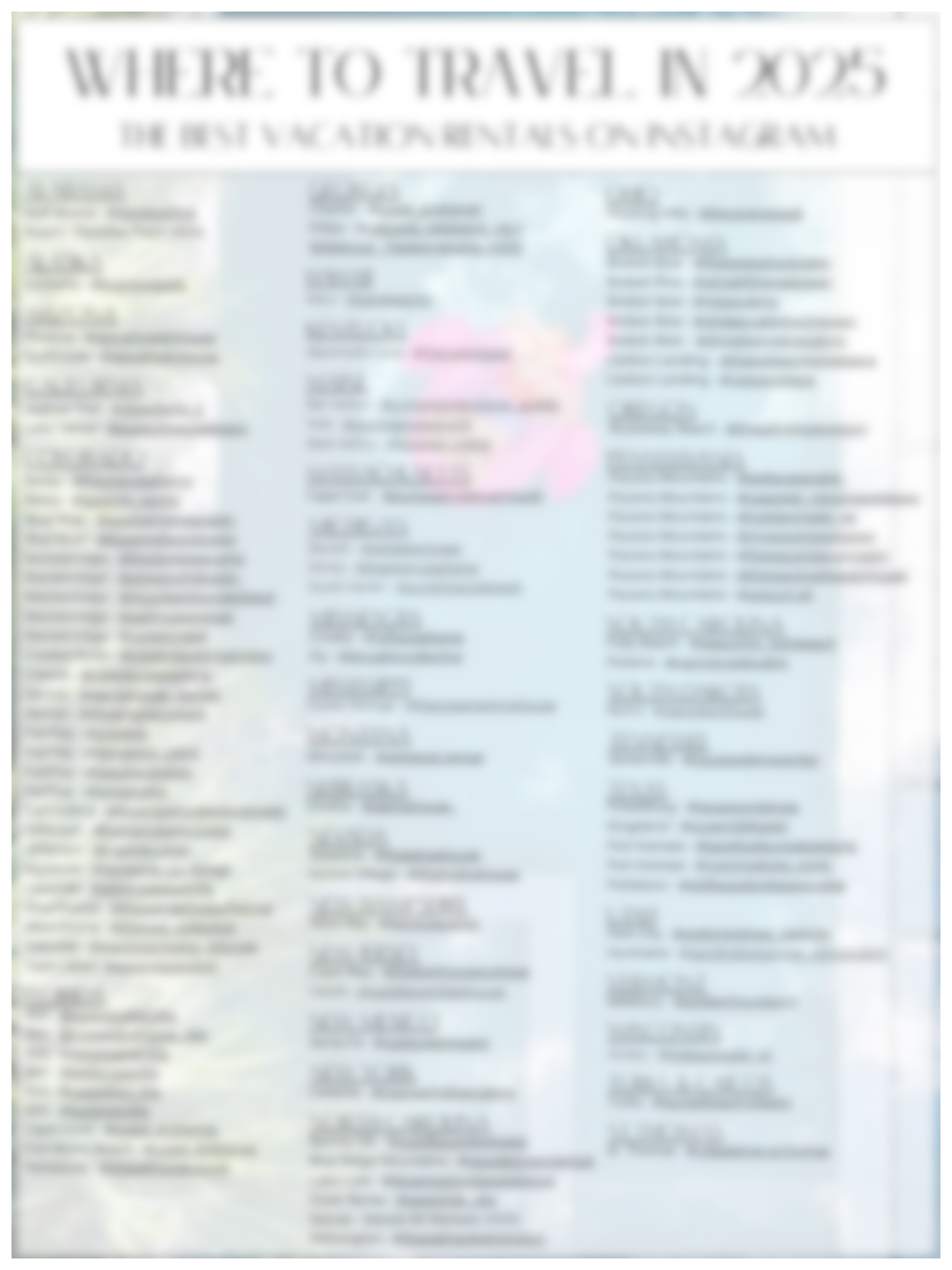 Where to Travel in 2025 - The Best Vacation Rentals on Instagram