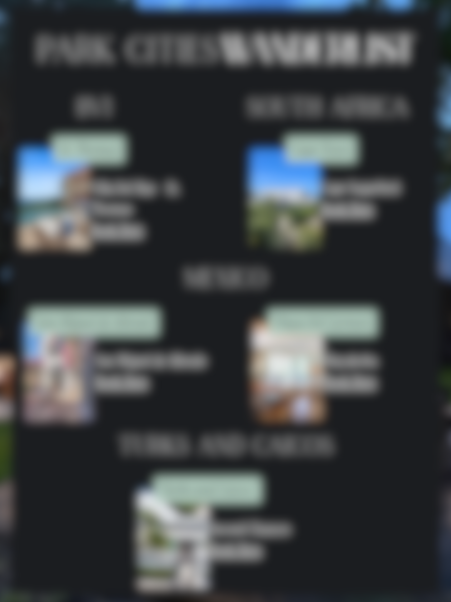 Park Cities WanderList - Luxury Vacation Rental Homes