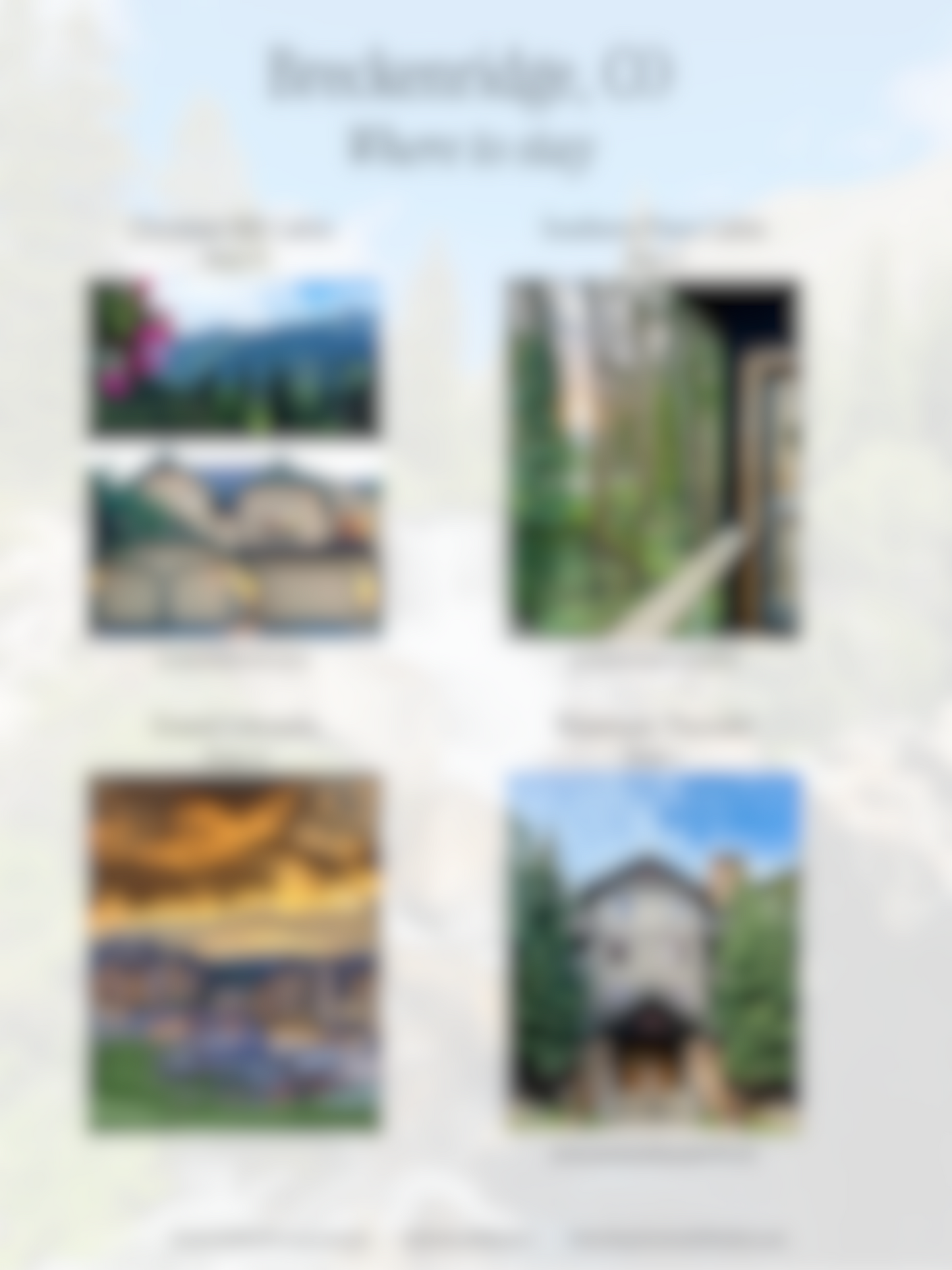 Breckenridge, CO Four-Day Itinerary - Summer Edition