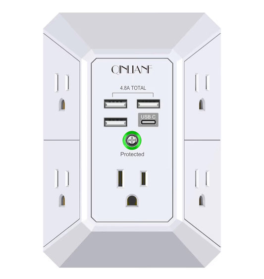 5-Outlet Extender with 4 USB Ports