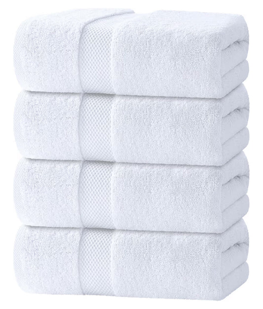 White Classic Luxury Bath Towels (Quick Drying)